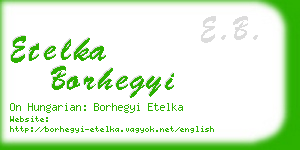 etelka borhegyi business card